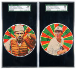 1948 DIECUT MENKO JDM 5 JAPANESE BASEBALL CARD SGC GRADED LOT (FROM THE RICHARD MERKIN COLLECTION).