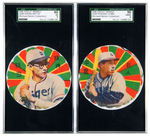 1948 DIECUT MENKO JDM 5 JAPANESE BASEBALL CARD SGC GRADED LOT (FROM THE RICHARD MERKIN COLLECTION).