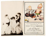 BOXING CHILDREN POSTCARD PAIR.