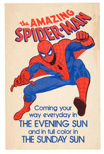 "THE AMAZING SPIDER-MAN" NEWSPAPER DAILY STRIP ADVERTISING SIGN PAIR.