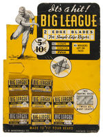 "BIG LEAGUE 2 EDGE BLADES" RAZOR BLADE DISPLAY.