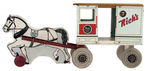 "RICH'S CITY DAIRY" HORSE & WAGON PULL TOY.