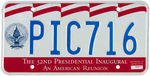 INAUGURAL LICENSE PLATE COLLECTION: JFK 61, LBJ 65, NIXON 69 & 73 (2), REAGAN 81 (2), CLINTON 93.