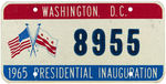 INAUGURAL LICENSE PLATE COLLECTION: JFK 61, LBJ 65, NIXON 69 & 73 (2), REAGAN 81 (2), CLINTON 93.