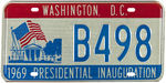 INAUGURAL LICENSE PLATE COLLECTION: JFK 61, LBJ 65, NIXON 69 & 73 (2), REAGAN 81 (2), CLINTON 93.