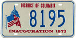 INAUGURAL LICENSE PLATE COLLECTION: JFK 61, LBJ 65, NIXON 69 & 73 (2), REAGAN 81 (2), CLINTON 93.