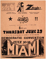 SDS, ZIPPIE, AND ANARCHIST JUNE 1972 MEETING FOR DEMOCRATIC CONVENTION PROTEST PLANS.