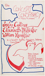 BERRIGAN DEFENSE POSTER PAIR INCLUDING JUDY COLLINS & WM. KUNSTLER "CONCERT CONSPIRACY".