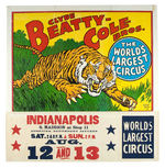 "CLYDE BEATTY-COLE BROS." CIRCUS POSTERS.