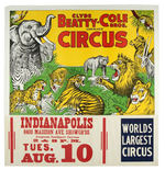 "CLYDE BEATTY-COLE BROS." CIRCUS POSTERS.