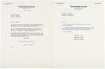 LOT OF FOUR AUTOGRAPHED LETTERS FROM HUMPHREY AND MONDALE.