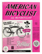 HOPALONG CASSIDY "AMERICAN BICYCLIST" MAGAZINE COVER WITH ADS.