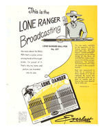 THE LONE RANGER "EVERLAST" BALL PEN SALES SHEET.