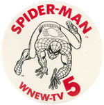 "SPIDER-MAN WNEW-TV 5" PROMOTIONAL BUTTON.