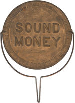 McKINLEY "SOUND MONEY" HUGE CAST IRON SPINNER TO CARRY ATOP 1896 PARADE POLE.
