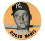 "ROGER MARIS" LARGE PORTRAIT BUTTON.