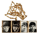 RARE BRITISH ISSUE BEATLES BRASS BRACELET PLUS PHOTO LOCKET NECKLACE.