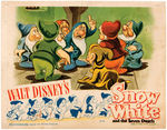 "SNOW WHITE AND THE SEVEN DWARFS" 1943 RE-RELEASE LOBBY CARD.