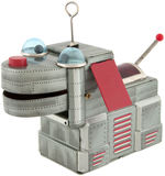 "WIND-UP MOTOR SPACE DOG" BOXED ROBOT.