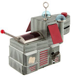 "WIND-UP MOTOR SPACE DOG" BOXED ROBOT.