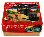 "WIND-UP MOTOR SPACE DOG" BOXED ROBOT.