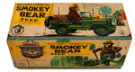 "SMOKEY BEAR JEEP" BOXED BATTERY-OPERATED TOY.