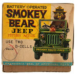 "SMOKEY BEAR JEEP" BOXED BATTERY-OPERATED TOY.