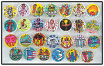 JAMES RIZZI ‘URBAN PRIMITIVE’ ARTIST 1990s SET OF 27 BUTTONS.