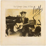 NEIL YOUNG SIGNED "COMES A TIME" LP ALBUM COVER.