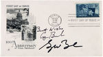 GEORGE H. W. AND GEORGE W. BUSH SIGNED FIRST DAY COVER FOR "100th ANNIVERSARY OF TEXAS STATEHOOD.