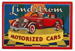 "LINDSTROM MOTORIZED CARS" WIND-UP CAR BOXED SET.
