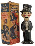 "EDGAR BERGEN'S CHARLIE McCARTHY" BOXED MARX TIN WIND-UP WALKER.