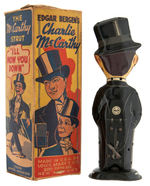 "EDGAR BERGEN'S CHARLIE McCARTHY" BOXED MARX TIN WIND-UP WALKER.