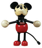 "MICKEY MOUSE" WOOD JOINTED FIGURE WITH LOLLIPOP HANDS.