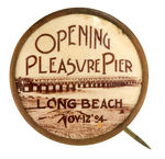 "OPENING PLEASURE PIER LONG BEACH NOV. 12 '04" REAL PHOTO SEPIA CELLULOID