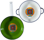 "PETER MAX" ENAMELED COOKWARE LOT.