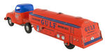 "GULF GASOLINE - MOTOR OILS" BOXED COURTLAND FRICTION TANKER TRUCK.