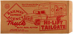 MARX "RAILWAY EXPRESS TRUCK WITH REAL ACTION HI-LIFT TAILGATE" BOXED TOY.