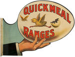 "QUICK MEAL RANGES" FLANGE ADVERTISING SIGN.