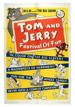 "TOM AND JERRY FESTIVAL OF FUN" CARTOON POSTER.