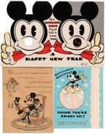 DISNEY CHARACTERS 1930s GREETING CARD LOT.