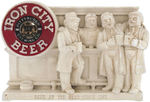 "IRON CITY BEER" PITTSBURGH BREWING CO. PLASTER ADVERTISING DISPLAY.