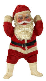 LARGE PLUSH SANTA WITH WHITE BOOTS.