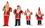 SANTA STANDING FIGURES MADE IN JAPAN.