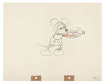 MICKEY MOUSE "FIDDLING AROUND/JUST MICKEY" ORIGINAL PRODUCTION DRAWING LOT.