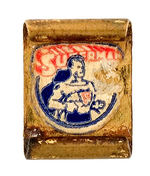 SUPERMAN SECRET CHAMBER RING WITH INITIAL "B" AND SUPERMAN INTERIOR IMAGE.