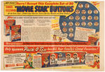 MOVIE STAR BUTTONS COMPLETE SET PLUS 1948 SUNDAY NEWSPAPER AD.