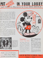 "MICKEY MOUSE AND SILLY SYMPHONIES" EXCEPTIONAL FILM EXHIBITORS CATALOGUE.