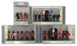 "W. BRITAIN COLLECTION" LOT OF FOUR SETS OF FIGURES IN ISSUED DISPLAY CASES.