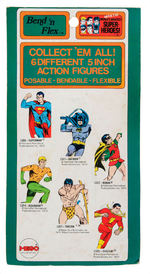 "ROBIN THE BOY WONDER BEND 'N FLEX" MEGO FIGURE ON CARD.